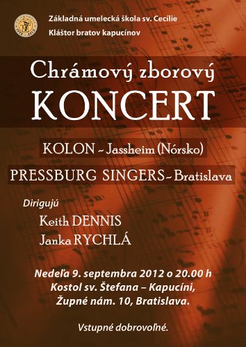 Plagát - koncert s nórskym zborom Kolon