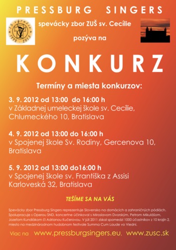 Plagát - konkurz september 2012